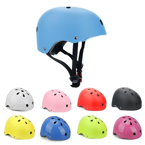 Miraitech 自転車 ヘルメット 超軽量ヘルメット スポーツヘルメット 【CE安全規格】 サイクリング 通勤、通学 洗濯可能 衝撃吸収ライナー 通気性 耐衝撃 サイズ調整可能 頭囲(54-58cm) 子供、大人兼用 男女兼用(マットブルー Mサイズ)