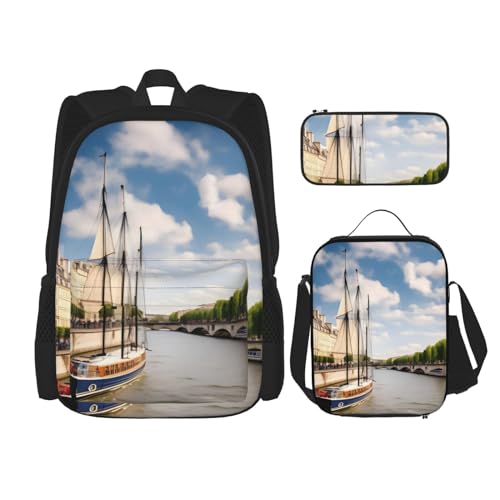 Sac à dos de voile ergonomique pour éviter le désordre avec sac repas et trousse