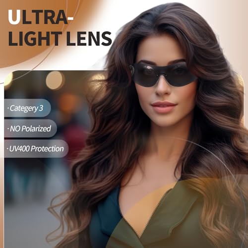 Y2K Sunglasses for Women, Wrap Around Sun Glasses Men Gradient Lens Trendy Retro Eyewear for 90s 2000s Party4