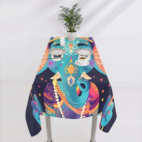 Nappe rectangulaire imprimé chapeau fantaisie lavable et résistante