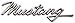 Mustang Script Decal 7" x 2" in The United States