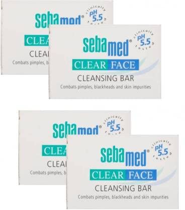 Sebamed Clear Face Soap Bar Pack 100 x 4 (4 x 100 g)