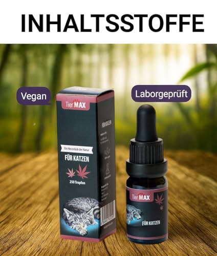 Tiermax Öl für Katzen, Hanföltropfen, für Gelenke und Fell