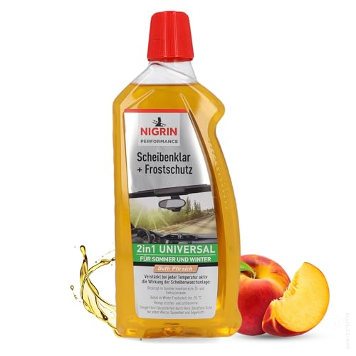 NIGRIN Scheibenklar + Frostschutz Pfirsich | 1 Liter | Reinigungszusatz...