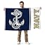 Navy Blue, White, Gold