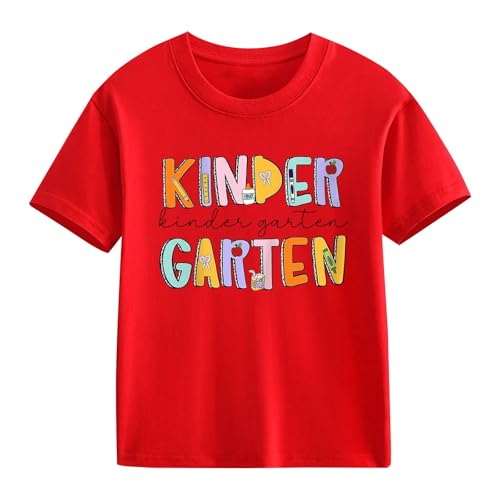 Kindergarten Shirts for Boys Girls Back to School Clothes Kids First Day of School Shirt Teens Cute Graphic Short Sleeve Tees2