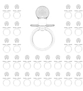 Baby Shower Plastic Pacifiers - 48Pcs Transparent Color Fillable Oval Clear Pacifiers for Baby Sh...