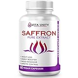 Pure Saffron Extract Supplement-Natural Appetite Control and Hunger Suppressant-Healthy Weight Loss Diet Pills-Work for Women and Men-Metabolism Energy Boost-Mood Enhance-Eye Health-Depression Relief