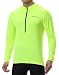 Spotti Men's Long Sleeve Cycling Jersey, Bike Biking Shirt- Breathable and Quick Dry (Chest 42-44 - XL,Yellow)