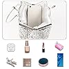 CORIOS Damen Handgemachte Perle Handtasche Floral Abendtasche Vintage Clutch Tasche Elegante Schultertasche Klein Tasche Kette Umhängetasche Hochzeit Bankett-Party Abschlussball Tasche Kaffee #3