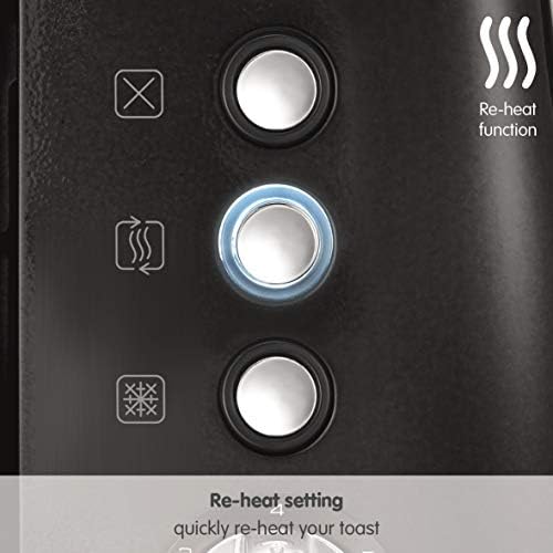 Morphy Richards 224405 Evoke 2 Slice Toaster with 7 Variable Browning Settings, Removable Crumb Tray, Reheat, Frozen and Cancel Functions, Wide Slots for Bagels & Crumpets, Neat Cord Storage, Black