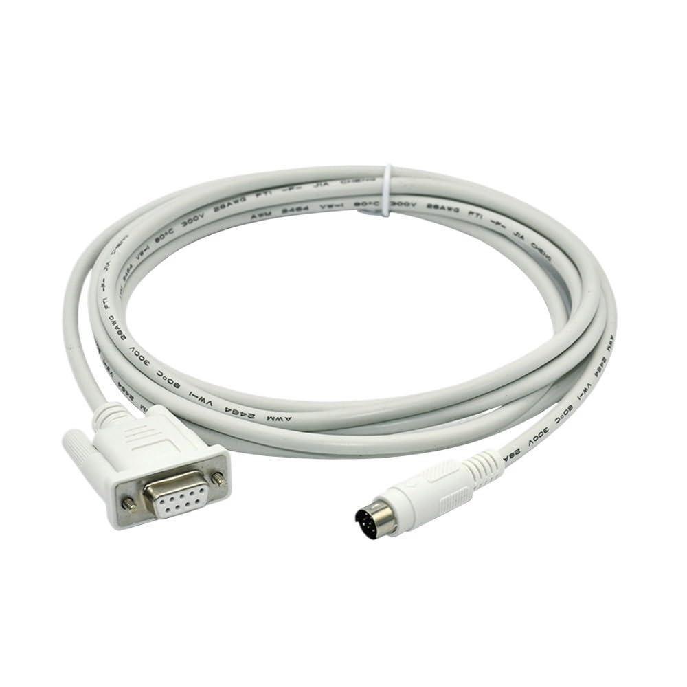 QukAn AFC8513 Suitable Nais Panasonic FP0 FP2 FP-M FP-X FP-E FP-G Series PLC Programming Cable Support WIN7/XP (Color : White Color, Size : 2m)