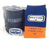 Biketube Brand Mountain Bike Inner Tubes - Super Value 4 Pack - Free TubeSock and Sticker - Select Your Size (26 x 2.1-2.4' Presta Valve)