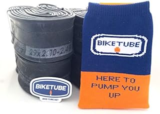 Biketube Brand Mountain Bike Inner Tubes - Super Value 4 Pack - Free TubeSock and Sticker - Select Your Size (29 x 1.75-2.125