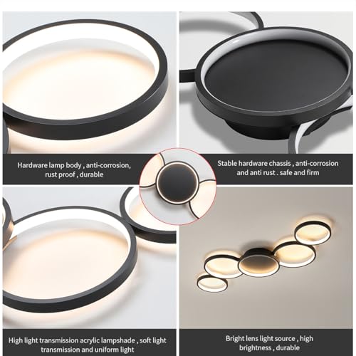 Plafonnier de bureau LED variable avec télécommande pour chambre et séjour - 7