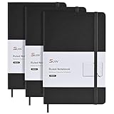 SUIN Carnet de notes professionnel A5 ligné à couverture rigide pour le travail