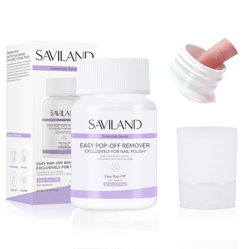 Image of SAVILAND Essentials Nail Polish Remover: Non Acetone Nail Polish Remover Pot Quick & Easy Pop-Off Exclusively for Regular Nail Polish Gentle Removal Beginner-Friendly Nail Care Tool 80 ML