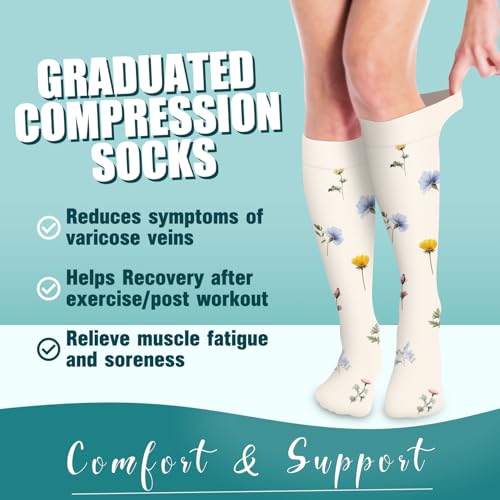 Image of COOLOVER Copper Compression Socks for Women and Men(6 Pairs)-Best Support for Running, Athletic, Travel