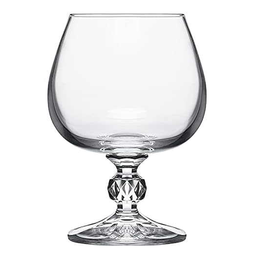Copa de Vino Alto Línea de Vidrio sin Plomo Forma de Diamante de Cristal de Cristal de Brandy Cognac Glass Spirits Glass Sweet Bar Vino Conjunto,250ml