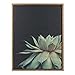 Kate and Laurel Sylvie Succulent Framed Canvas Wall Art by F2 Images, 18x24 Gold