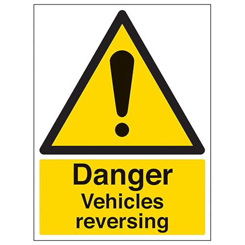 Panneau de sécurité danger véhicules en plastique rigide 2mm 450x600