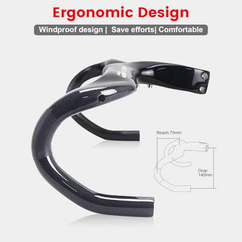 Cintre carbone intégré RXL SL ultra léger finition 3K brillante pour cyclisme