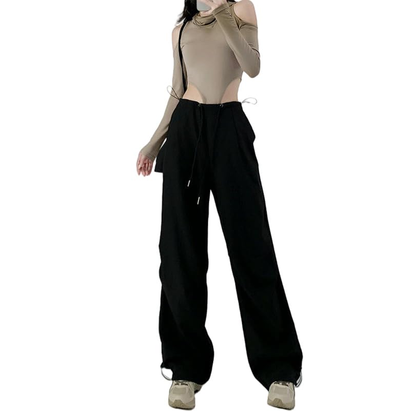 Pantalon de survêtement pour femme style américain ample à jambe large