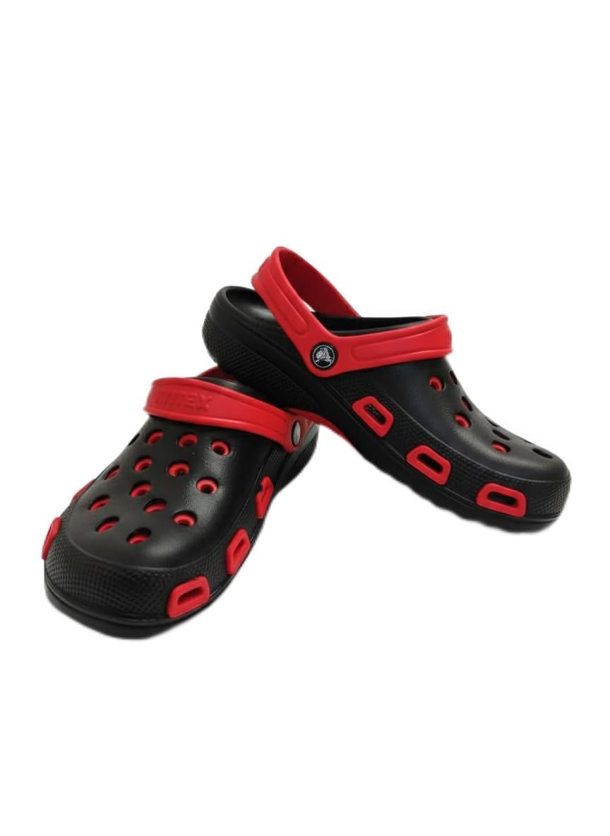 Unisex EVA Clogs for Men & Women – Black & Red Lightweight Perforated Slip-On Sandals with Back Strap | Quick-Dry, Anti-Skid Outdoor & Casual Summer Footwear-image-29