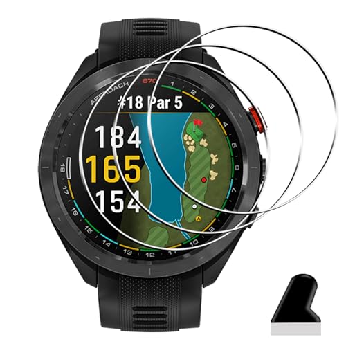 【3枚セット】 対応 GARMIN Approach S70 47mm ガラスフィルム 保護フィルム 3枚 対応 ガーミンApproach S70 47MM フィルム 【 硬度9H 日本旭硝子製 】 対応 Approach S70 47MM 液晶保護フィル