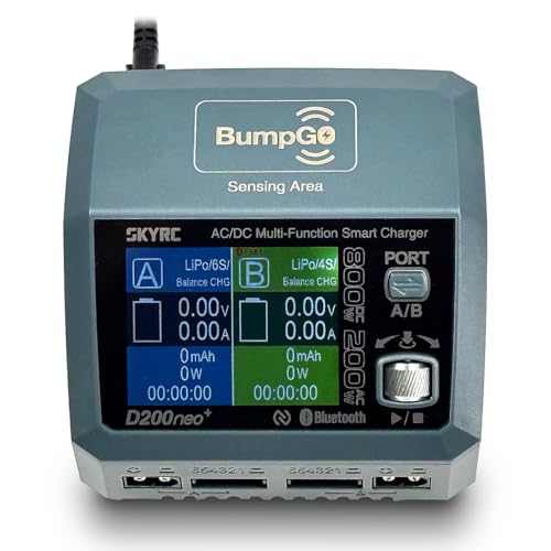 SKYRC D200 Neo+ NFC Dual-Port 800W Charger with BumpGo Tags