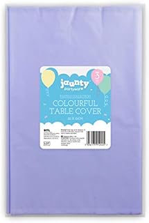 jaunty partyware Colour Table Cover 3pk Plain Pastel Tablecloth for Wedding, Baby Showers, Birthdays Party (PURPLE)