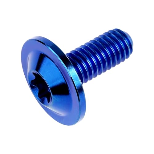 Image of Titanium Bolt Torx Head M6x10 15 20mm Screw for Bicycle Motorcycle Car Modification Pack of 6 (Anode Blue, M6x15mm)
