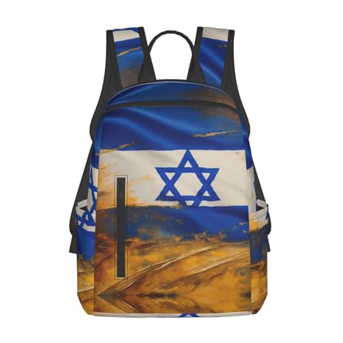 Sac à dos israélien noir léger en taille unique pour le travail et les voyages quotidiens