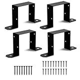 4 Pcs 4' x 4' Strap Post Ties, Heavy Duty Brackets for 4x4 Wood Posts - Ideal for Deck, Fence, Gazebo Construction