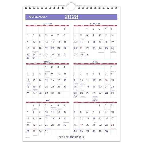 Image of AT-A-GLANCE 2027 Wall Calendar, Monthly, 8 inch x 11 inch Planner, Ruled Daily Blocks (PM12827)