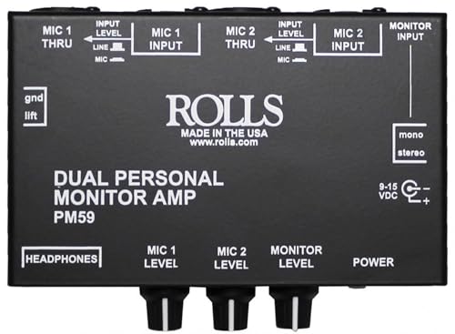 ROLLS PM59 デュアルパーソナルモニターアンプ Amazon | Rolls PM59 デュアルパーソナルモニターアンプ | DJミキサー