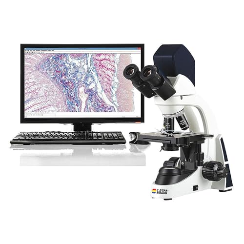 Image of LMC-BF117-02D1 LMC Series 1000 Binocular Brightfield Compound Microscope, 3MP Digital Camera, 4X /10X /40X /100X Oil Achro Objectives
