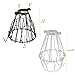 Rustic State Adjustable Metal Wire Hanging Pendant Light Cage, Lamp Shade, Bulb Cover Guard, Lighting Fixture - Industrial Vintage DIY Project for Home Office Bar Restaurant - Set of 4 - Black