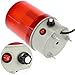 QWORK Industrial LED Rotating Warning Light, 110V AC Red Beacon Strobe for Public Emergency Alarms, Safety Siren Adjustable Volume