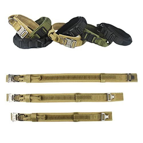 Adjustable Tactical Dog Collar with Control Handle, Made of Nylon, Padded, Metal Buckle, Collars for Medium Dogs Hunting - Image 4