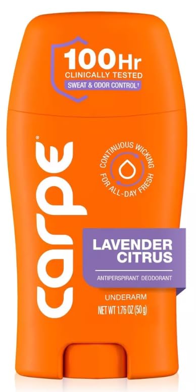 Carpe Women's 100HR Sweat & Odor Control Antiperspirant Deodorant - Lavender Citrus - 1.76oz: Under Arm, Paraben-Free, Cream, Vegan