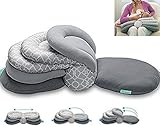 Bdhjzytt Multi-Function Breastfeeding Pillow Maternity Nursing Pillow，Adjustable Height , Baby Feeding Pillow (Gray)