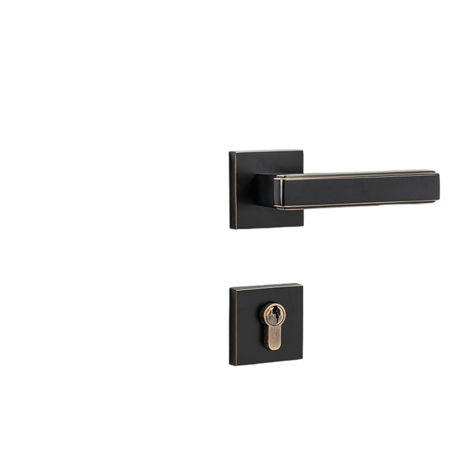 Serrure de porte en bronze de style chinois magnétique pour chambre