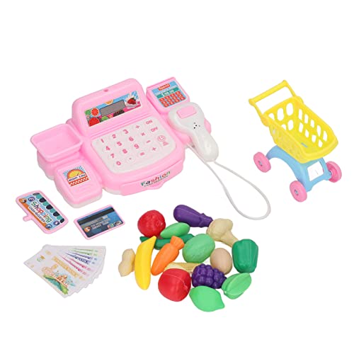 SHYEKYO Cash Register Toy, Light Sound Effects Plastic Cash Register for Kids Ages 3 and Up