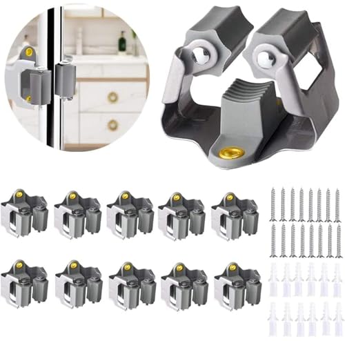 3 H Cuelga Escobas Pared 10 Piezas Soporte