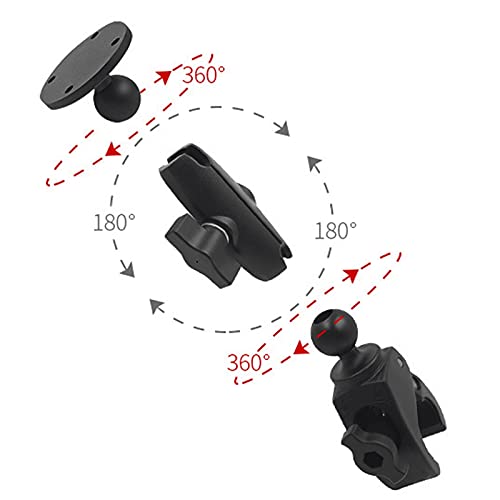 Bras double embase 17 cm alliage aluminium support caméra de moto - 7