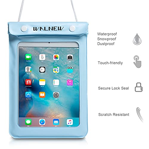 Image of Walnew Universal Waterproof eReader Protective Case Cover for Amazon Kindle Oasis Kindle Paperwhite Kindle 4 Kindle Keyboard Kindle Touch Kindle Fire Sony eBook Reader Wi-Fi Kobo Touch Kobo Wi Fi Nook Simple Touch iPad Mini and more Lightblue