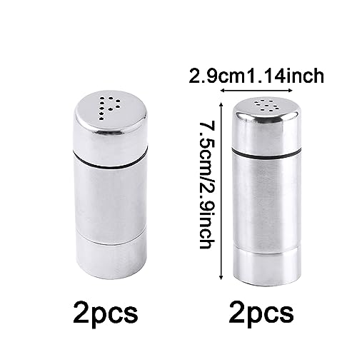 NEERIX Set di 4 spargisale e pepe, mini saliera e