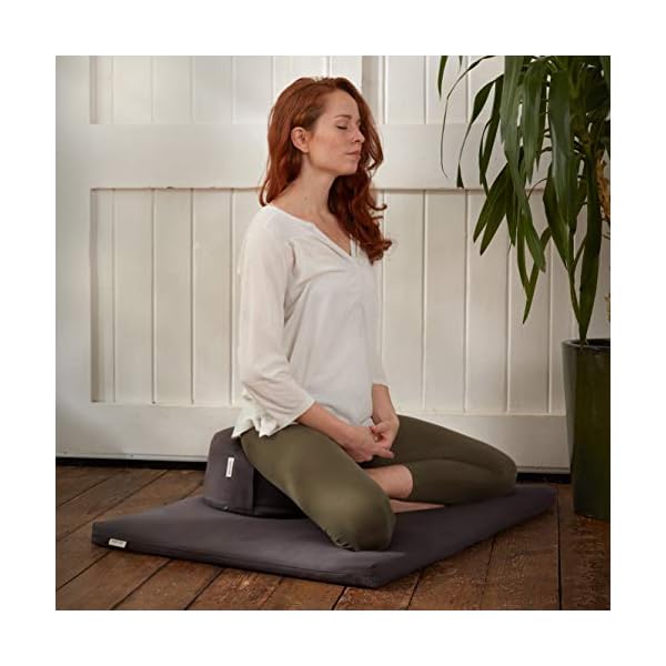 Basaho Zabuton Meditation Mat | Organic Cotton | Recycled Woollen Fibre Filling - Image 5