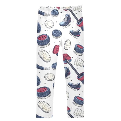 Ice Hockey Equipment Retro Girls Leggings Kids Yoga Pants Dance Active Tights 4T